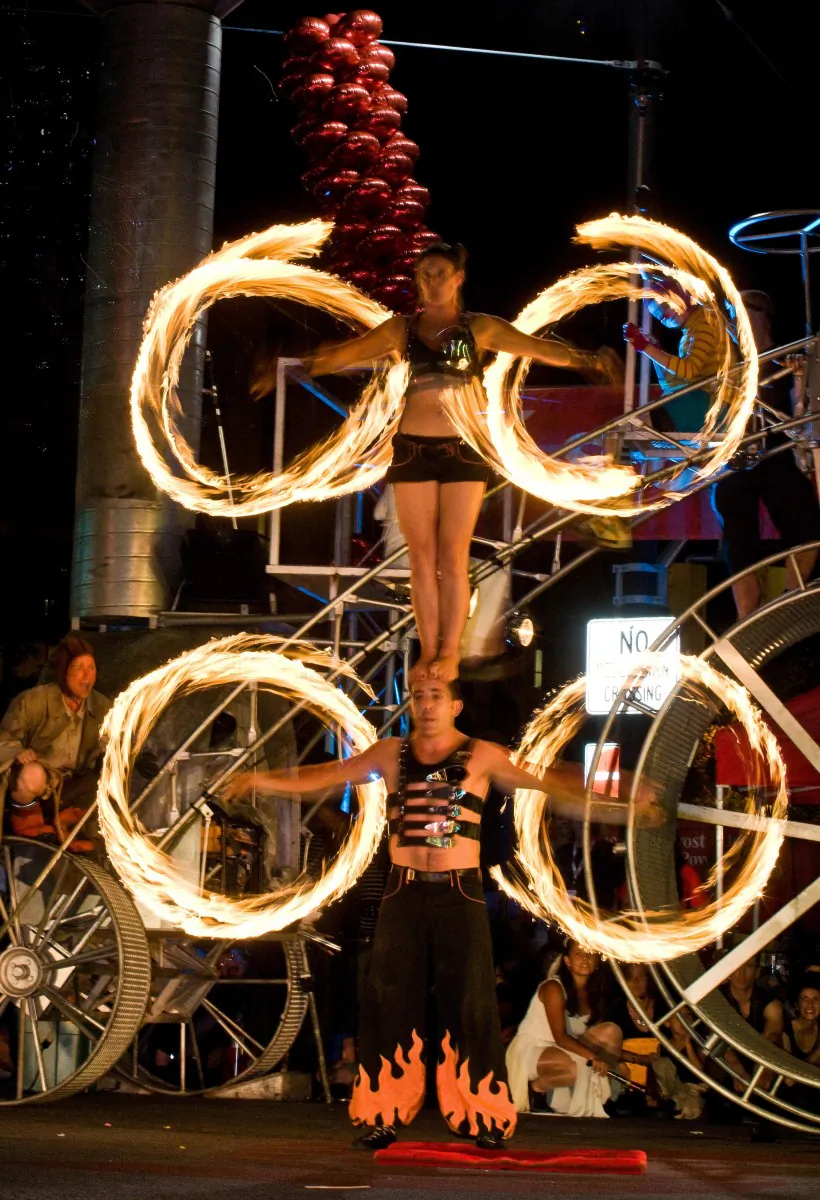 Aussie/English duo Dream State Circus is a Scotiabank BuskerFest favourite that will be returning this year to perform at the festival’s annual Fire Show, which showcases the “hottest” fire performers. (Courtesy BuskerFest)