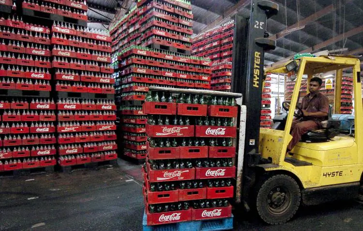 A Coca-Cola factory in Biyagama, Sri Lanka. A Chinese branch of Coca-Cola is facing claims that over 70,000 drinks contaminated by chlorine were released to the market. (Lakruwan Wanniarachchi/AFP/Getty Images)