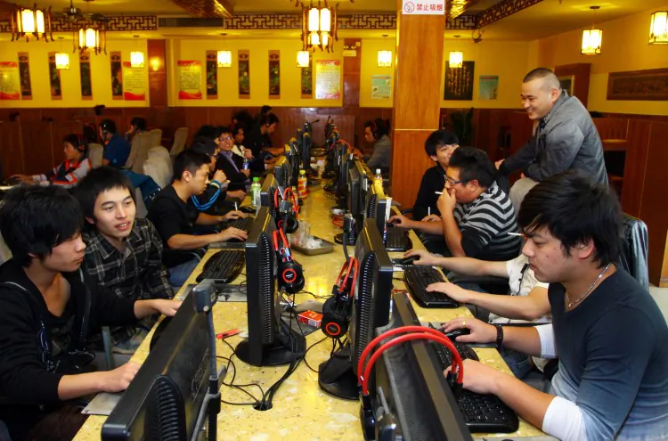 A group of young people at an Internet cafe in Jiashan, east China's Zhejiang Province, in November. Many Chinese now trust the Internet more than traditional social institutions and state media outlets. (AFP/AFP/Getty Images)