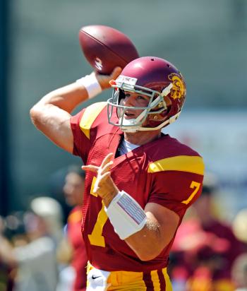 YOUNG GUN: Freshman QB Matt Barkley leads USC against Ohio State on Saturday. (Kevork Djansezian/Getty Images)