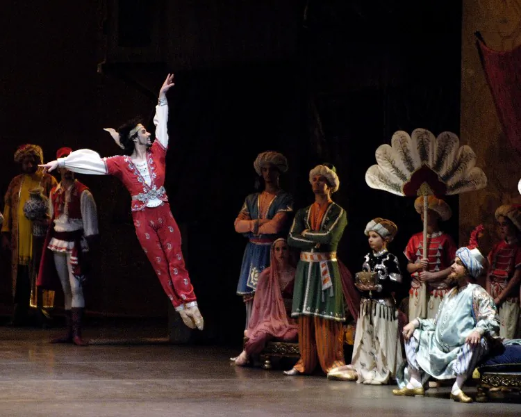 Herman Cornejo in American Ballet Theatre’s “Le Corsaire.” The ballet will be running at the Metropolitan Opera House July 2–7. (Gene Schiavone)