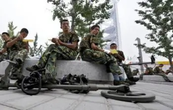 Security Forces Scaring Visitors in Beijing
