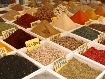 Spices on display at a market. (Photos.com)