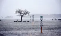 Sandy Crosses Delaware