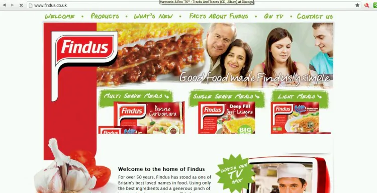 A screenshot of Findus' website. The company said it is recalling lasagne that was contaminated with horse meat. (Screenshot by The Epoch Times)
