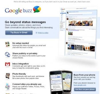 Google Buzz Adds Social Features to GMail, Targets Facebook