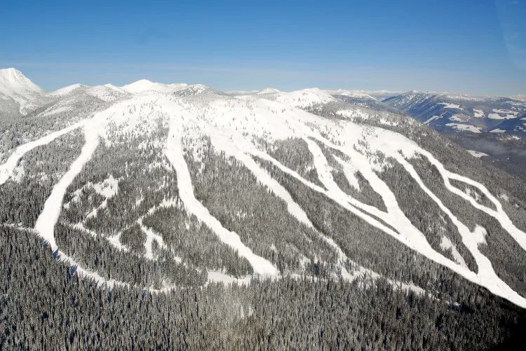 Ski runs on Grey Mountain. Once the Grey Mountain ski terrain expansion is completed, Red Mountain Resort in southeastern B.C.’s Kootenay region will be about the same size as the Mt. Baker Ski Area in Washington State. (Red Mountain Resort)