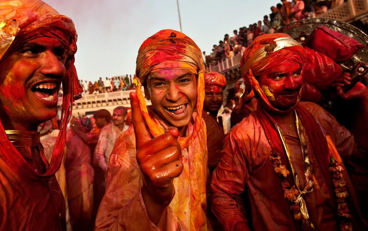 People light oil lamps to celeberate Diwali, the festival of lights. It’s celebrated throughout the Indian subcontinent and in Indian communities around the world during the autumn harvest season in October or November. (Sanjay Kanojia/AFP/Getty Images)