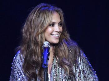 Jennifer Lopez performs on stage at Samsung's 9th Annual Four Seasons of Hope Gala at Cipriani Wall Street on June 15. Lopez cancelled an upcoming show in Northern Cyprus citing human rights concerns. (Neilson Barnard/Getty Images)