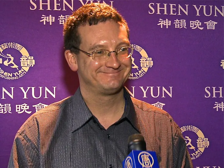 John Radick, owner of the Niagara Home and Health Expo, attended Shen Yun’s matinee performance at Hamilton Place Theatre on Jan. 13, 2013. He wished people in mainland China could also enjoy the showcase of traditional Chinese performing arts presented by Shen Yun, which reflects the spiritual essence of the ancient culture. (Courtesy of NTD Television)