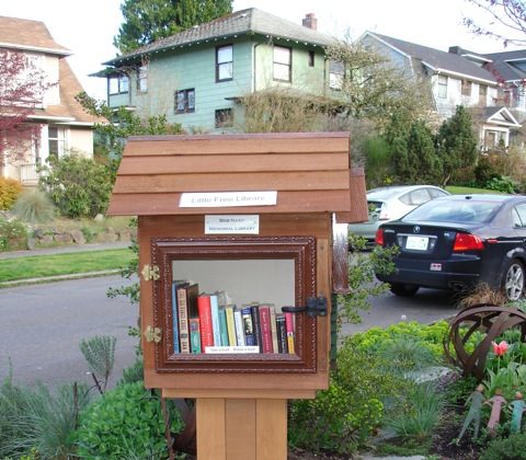 Little Free Library is now spreading from lawn to lawn around the globe. (Michelle Nash)