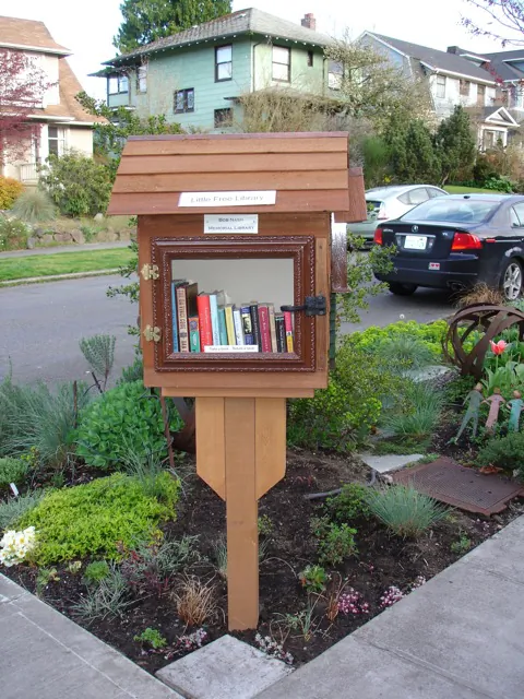 Little Free Library is now spreading from lawn to lawn around the globe. (Michelle Nash)