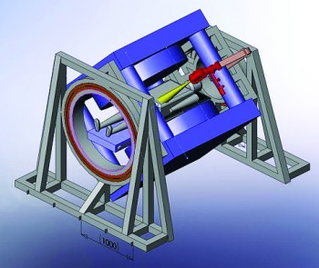 Conceptual model of Linac-MR system used in Magnetic Resonance Real-time Guided Radiation Therapy. (Courtesy of the University of Alberta) Conceptual model of Linac-MR system used in Magnetic Resonance Real-time Guided Radiation Therapy. (Courtesy of the University of Alberta)