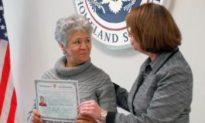 Woman Receives Naturalization Certificate After 27 Years