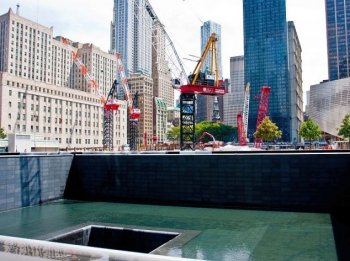 One of the 9/11 Memorial pools at the World Trade Center Site taken on Aug. 24 before the fountains were turned on. (Tara MacIssac/The Epoch Times) One of the 9/11 Memorial pools at the World Trade Center Site taken on Aug. 24 before the fountains were turned on. (Tara MacIssac/The Epoch Times)
