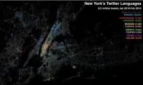 Twitter Languages Mapped for New York