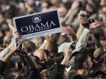 Supporters of Democratic presidential candidate Barack Obama crowd Grant Park on election night, November 4, 2008, in Chicago, Illinois. (Stan Honda/AFP/Getty Images) Supporters of Democratic presidential candidate Barack Obama crowd Grant Park on election night, November 4, 2008, in Chicago, Illinois. (Stan Honda/AFP/Getty Images)