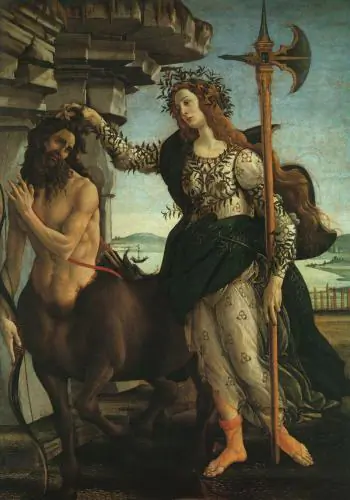 'Pallas and the Centaur' by Sandro Botticelli (1445-1510), Tempera on canvas, Galleria degli Uffizi (Florence, Italy).  (Public Domain)