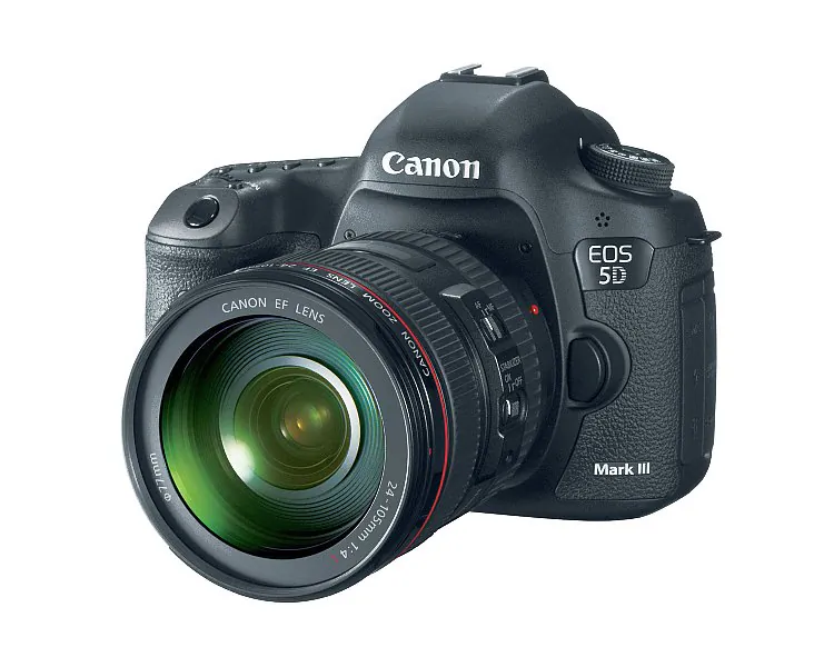 Canon's new EOS 5D Mark III professional DSLR camera. (Courtesy of Canon)