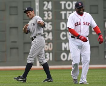 FORMER TEAMMATES: Johnny Damon won't be so friendly when he faces his former team for a four-game series starting Thursday. (Jim Rogash/Getty Images)