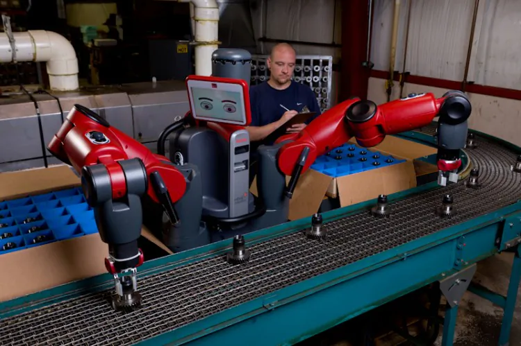 The Baxter Robot in operation at the Rethink Robotics factory in Boston, Mass. (Courtesy of Rethink Robotics)