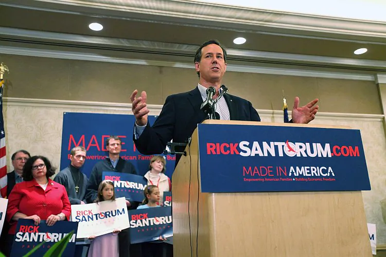 Republican presidential candidate former Massachusetts Gov. Mitt Romney speaks during a campaign rally at Caster Concepts on Feb. 27 in Albion, Michigan. With one day to go before the Michigan and Arizona primaries, Mitt Romney continues to campaign throughout Michigan. (Justin Sullivan/Getty Images)