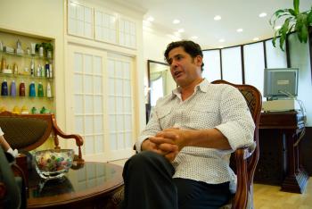 Federico in his Upper East Side salon. (Joshua Philipp/The Epoch Times)