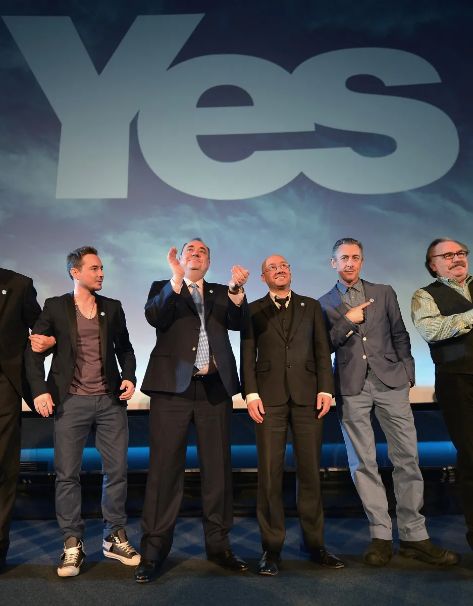 Alex Salmond, Scotland’s First Minister and leader of the Scottish National Party, attends the Yes campaign launch with campaign supporters on May 25, 2012, in Edinburgh, Scotland. (Jeff J Mitchell/Getty Images)