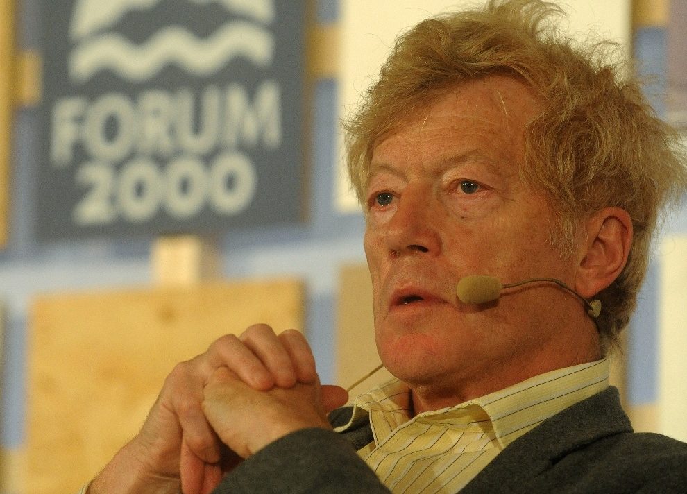 British philosopher, writer, and composer Roger Scruton attends a conference held under the auspices of former Czech president Vaclav Havel focusing on Media and Democracy, on Oct. 22, in Zofin Palace in Prague. (Michal Cizek/AFP/Getty Images)