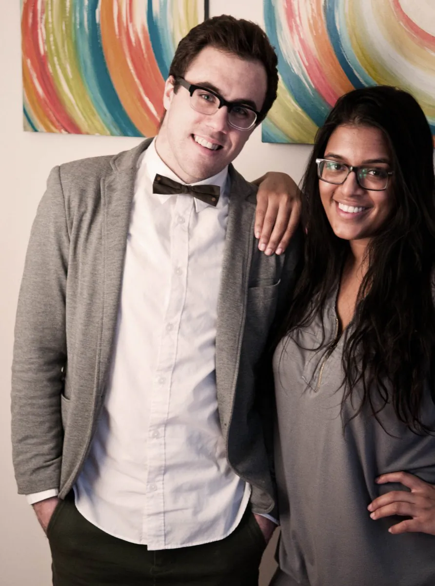 Kane Sarhan (L) and Shaila Ittycheria, co-founders of a new two-year apprenticeship program.