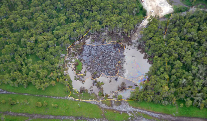 Louisiana’s Bayou Corne Sinkhole Reaches Historic Proportions