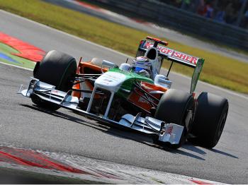 Force India's Adrian Sutil had a great weekend, qualifying second and finishing fourth. (Giuseppe Cacace/AFP/Getty Images) Force India's Adrian Sutil had a great weekend, qualifying second and finishing fourth. (Giuseppe Cacace/AFP/Getty Images)