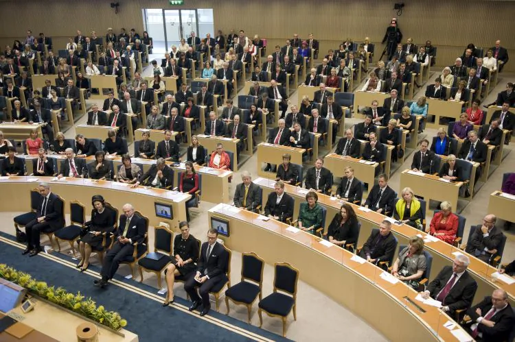A view of the Swedish Parliament in Stockholm on October 5, 2010. (Jonathan nackstrand/AFP/Getty Images)