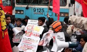 Protesters Hit the Streets in Support of Sri Lankan Tamils