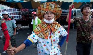 Red Shirts Hunker Down in Fortified Camp
