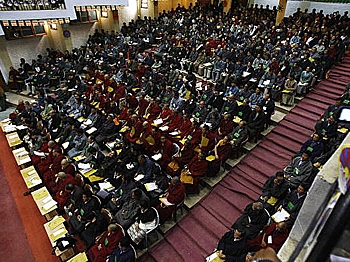 Tibet's government-in-exile has been polling Tibetans to determine plans for Tibet's future. () Tibet's government-in-exile has been polling Tibetans to determine plans for Tibet's future. ()