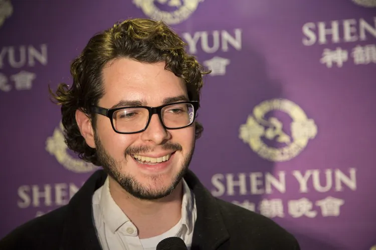 Baritone singer and actor Tim Clarke praised the musical direction of Shen Yun after seeing the show Friday, Jan. 11, 2013, at Centre In The Square. (Evan Ning/The Epoch Time)