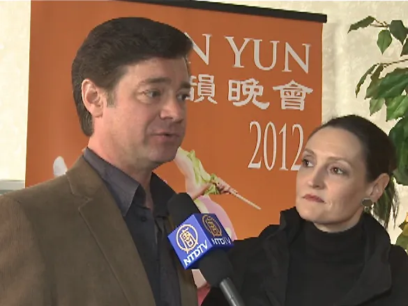 Eric Hillenbrand and Condessa Croninger attend Shen Yun Performing Arts in Toledo, on March 18.(Courtesy of NTD Television)