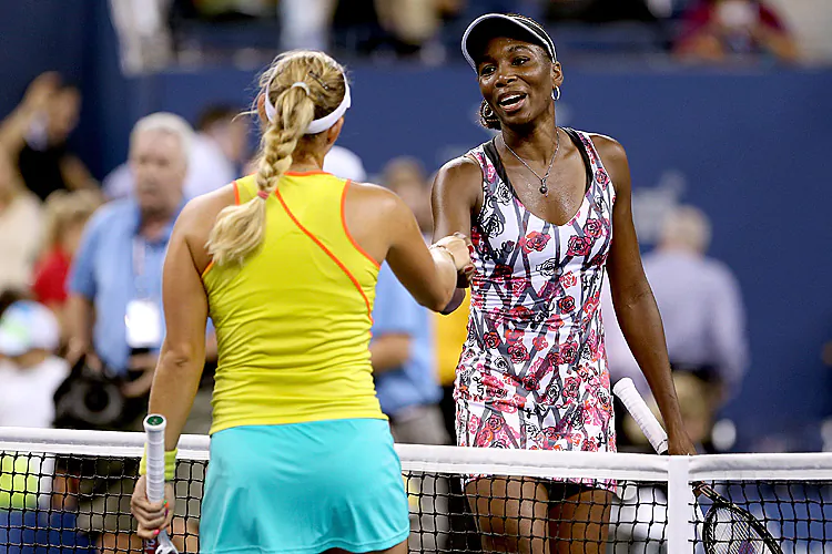 Sore, tired, and facing probable defeat, Venus Williams still came back after every missed shot to play every point hard until the end of the match. (Cameron Spencer/Getty Images)