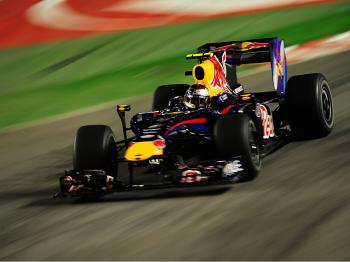 Sebastian Vettel had a chance to finish second—or better—but was penalized for pit lane speeding. (Clive Mason/Getty Images) Sebastian Vettel had a chance to finish second—or better—but was penalized for pit lane speeding. (Clive Mason/Getty Images)