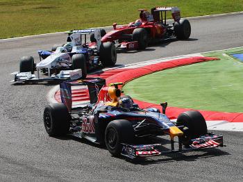 Sebastian Vettel was the only Red Bull driver to finish, earning one point for eighth place. (Mark Thompson/Getty Images) Sebastian Vettel was the only Red Bull driver to finish, earning one point for eighth place. (Mark Thompson/Getty Images)