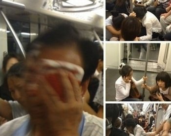 Images on Weibo.com from the Shanghai Subway, following a rear-end collision in which at least 271 people were injured. (Weibo.com)