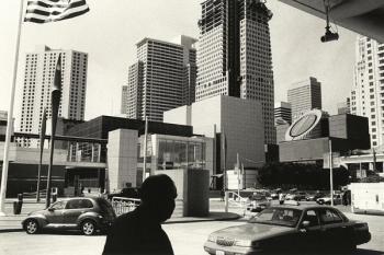 Under surveillance, under the American flag. (Courtesy of Richard Gordon)