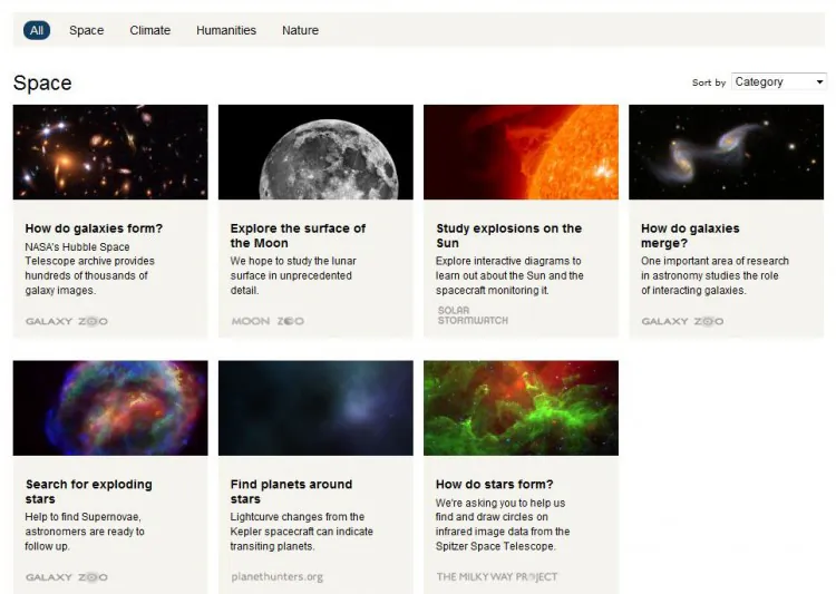 A screenshot of Zooniverse. (The Epoch Times)