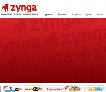 A screenshot of Zynga's homepage website. Zynga, a social video-game developer,  filed for an initial public offering on July 1.  (Zynaga.com)
