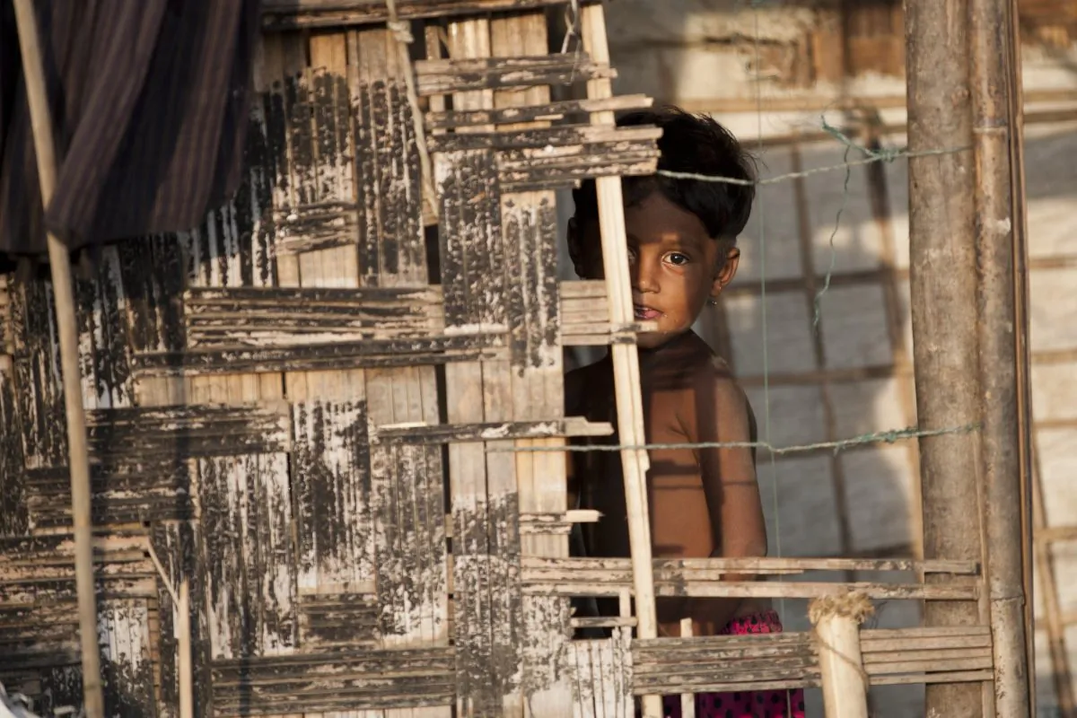 An ethnic Rohingya Muslim child in a camp set up outside the city of Sittwe, in Rakhine State, Burma, on May 21, 2015. Malaysia ordered search and rescue missions on May 22 for thousands of boat people stranded at sea, as Myanmar hosted talks with US and Southeast Asian envoys on the migrant exodus from its shores. (Ye Aung Thu/AFP/Getty Images)
