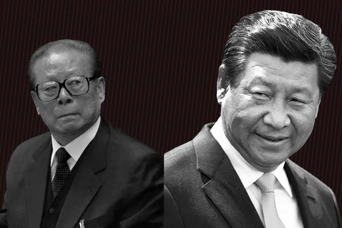 Former leader of China Jiang Zemin. (Wang Zhao/AFP/Getty Images) and current leader
Xi Jinping (Hagen Hopkins/Getty Images)