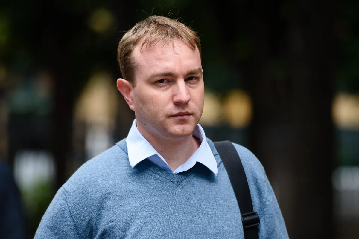 British trader Tom Hayes arrives at Southwark Crown court in London on July 27, 2015. JPMorgan Chase, UBS, Royal Bank of Scotland, Barclays, and Citigroup were fined a total of US$5.7 billion for manipulating the foreign exchange markets. (Leon Neal/AFP/Getty Images)
