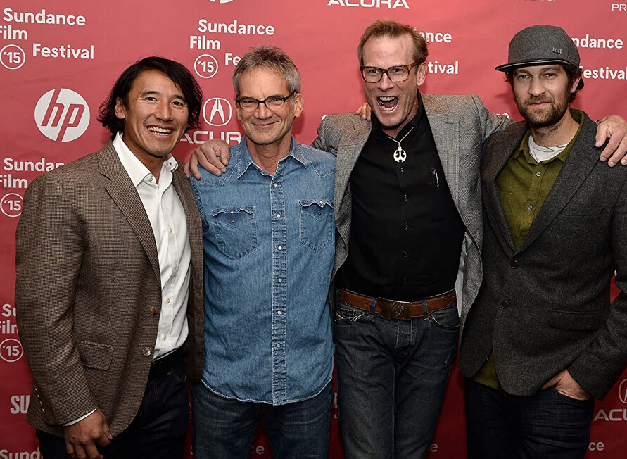 four men at film festival in Meru