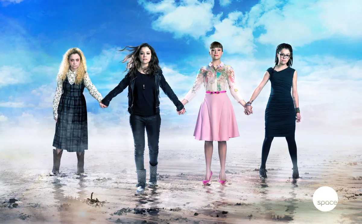 Some of the many characters Tatiana Maslany plays each week on Orphan Black: (L-R) Helena, Sarah, Alison, and Cosima. Maslany has finally been nominated for an Emmy, much to the delight of her fans. (Courtesy of Space channel)